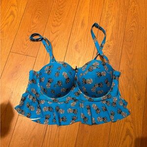 Torrid Blue Pineapple Bikini Top